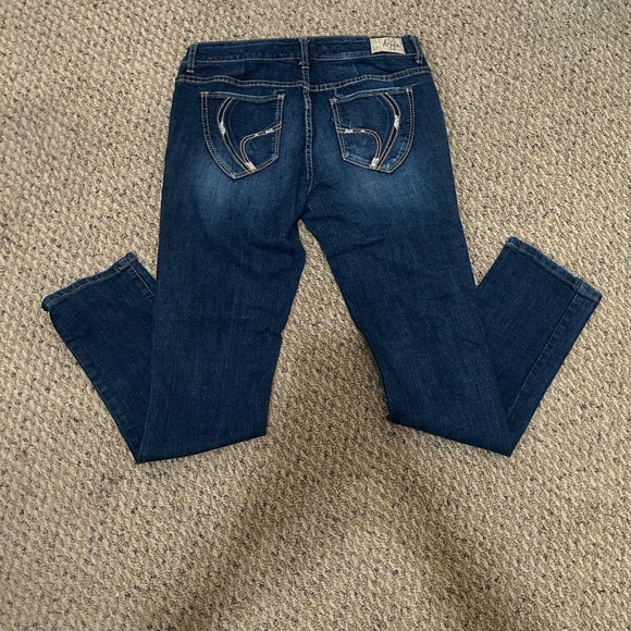 dark blue straight leg jeans - Picture 2 of 2